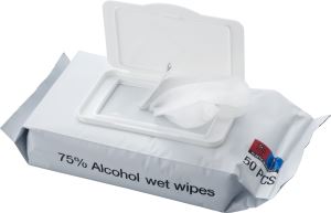 Wet tissues (75% alcohol)