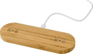 Bamboo dual wireless charger