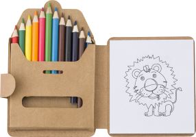 Cardboard colouring set