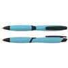 CURVY SOLID ballpen with solid coloured barrel and black clip 