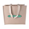 Canvas shopper with woven handles  240 gr/m2