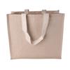 Canvas shopper with woven handles  240 gr/m2